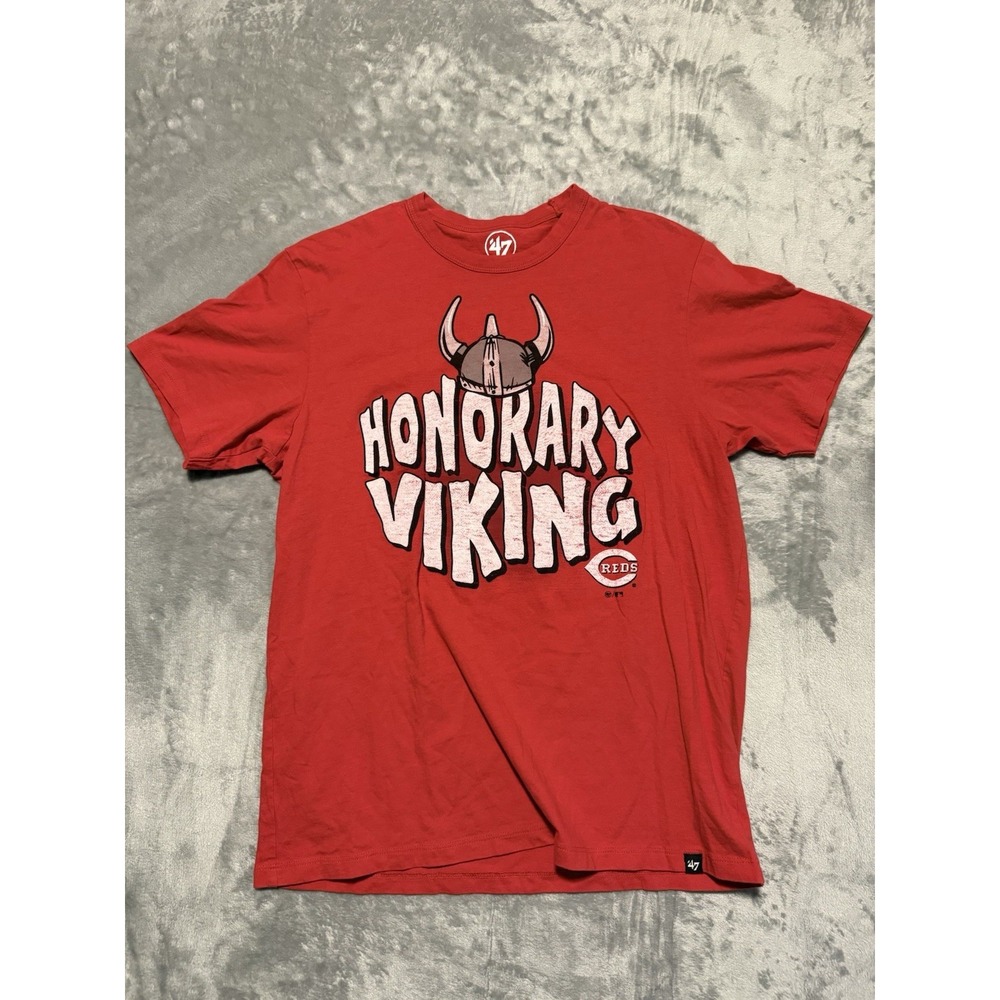 Men's '47  Red Cincinnati Reds HR Celebration T-Shirt Size Medium MLB